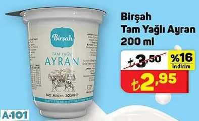 BİRŞAH TAM YAĞLI AYRAN BİRŞAH TAM YAĞLI AYRAN